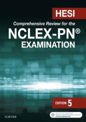 Hesi Comprehensive Review for the Nclex-Pn Examination (5th Edition) Format: PDF ISBN-13: 9780323429337 ISBN-10: 0323429335 Delivery: Instant Download Authors: HESI Publisher: Elsevier