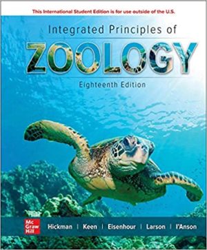 ISE Integrated Principles of Zoology (18th Edition) Format: PDF eTextbooks ISBN-13: 978-1260565973 ISBN-10: 1260565971 Delivery: Instant Download Authors: Cleveland Hickman Publisher: McGraw-Hill 